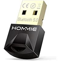 Adaptador de Bluetooth 5.0- Hommie Bluetooth USB PC Window7-8-8.1-10- USB Bluetooth para Auricular-Altavoz-Ratón-Teclado…